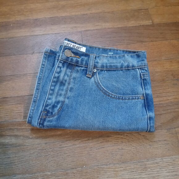 VELVET HEART gina high rise denim skirt with front slit (sz28) - Picture 4 of 13